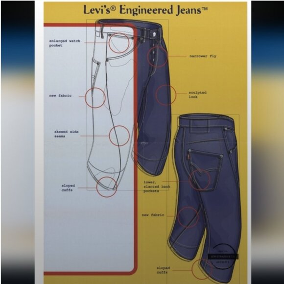 Vintage Levis 3D engineered jeans Deadstock Red Tag One Back Pocket 29 Mid Rise - Picture 5 of 16
